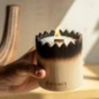 CANDELA COLLEZIONE FORESTA LEGNO DI TABACCO - immagine 3